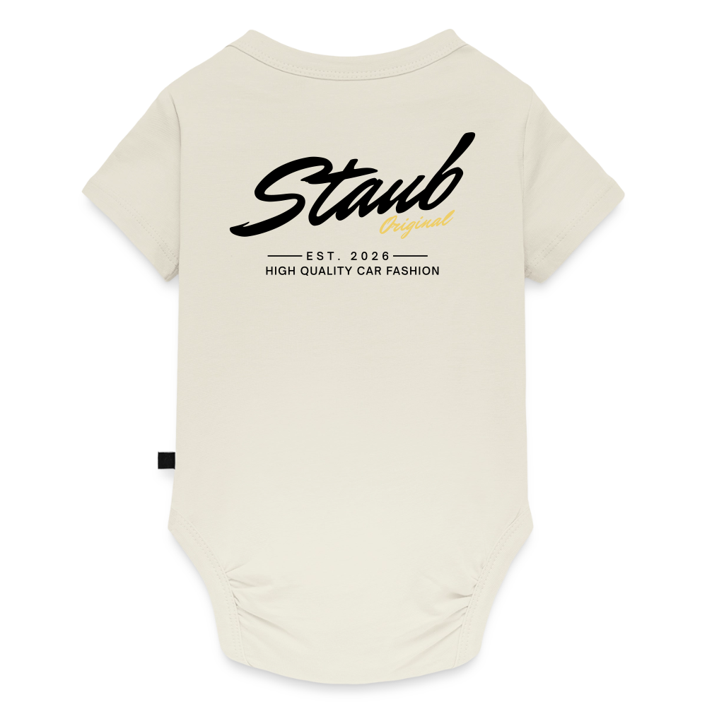 First Edition Baby Kurzarm-Body - Naturweiß