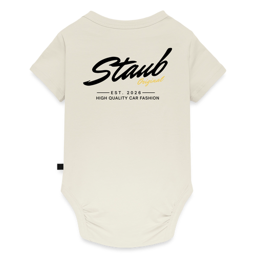 First Edition Baby Kurzarm-Body - Naturweiß