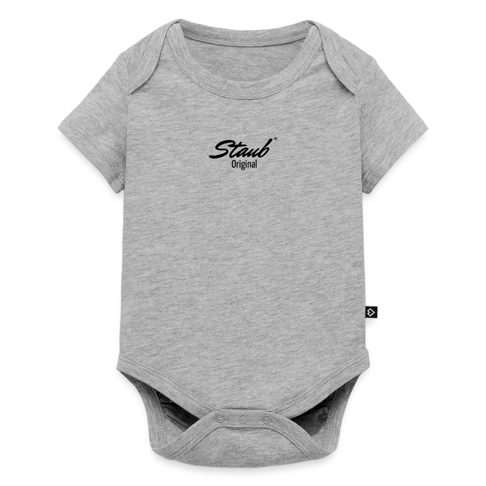First Edition Baby Kurzarm-Body - Grau meliert